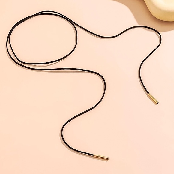 ⚜️[𝟯/$𝟭𝟴]⚜️NEW Black Long Suede Lariat Necklace - Picture 4 of 14